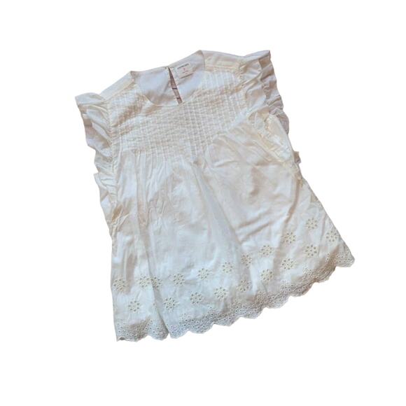J.Crew Crewcuts Short-Sleeve Eyelet Shirt - Size XL - Picture 1 of 4